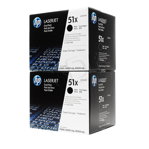 Оригинальный картридж HP Q7551XD (черный)  Двойная упаковка 2*13k